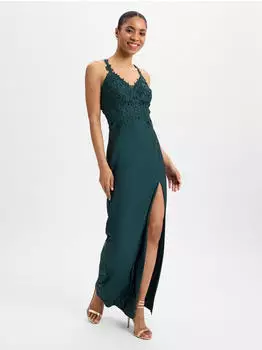 Vera Mont Long Sleeveless Dress (2560-4091) mystic emerald