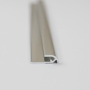 Breuer Abschlussprofil für Rückwandplatten rund alu chromeffekt 2550 mm