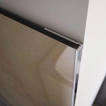 Breuer Abschlussprofil für Rückwandplatten flächenbündig alu silber matt 2550 mm