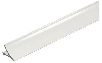 Dural Anschlussprofil T-Cove Aluminium weiß 250 cm Höhe 12 mm