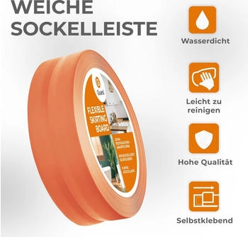Quest Weichsockelleiste Selbstklebend 30x30mm 10m ziegelstein