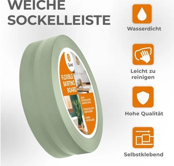 Quest Weichsockelleiste Selbstklebend 30x30mm 10m hellgrün