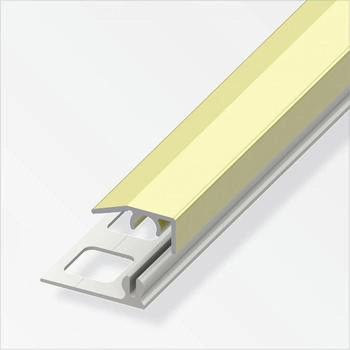 Alfer Abschluss-Profil 1 m, 19.5 x 7 mm Aluminium eloxiert messing