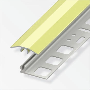 Alfer Übergangs-Profil 1 m, 25 x 7 mm Aluminium eloxiert messing