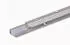 Alberts Abschlussprofil Pro,Set für Beläge7-15mm,Alu blank+ Alu silber elox.,LxB 900x22mm