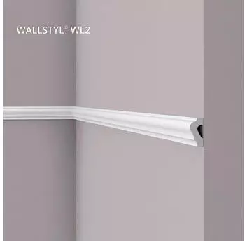 NMC Decoflair Wandleiste WL2 2 m x 20 mm x 40 mm HDPS