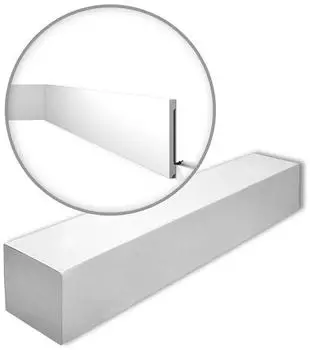 NMC WALLSTYL FD20S Fu&szlig;leiste, modernes Design, Wei&szlig;, 12m (FD20S-box)