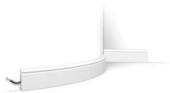 Orac Decor SX165F Sockelleiste Polyurethan flexibel wei&szlig; 200x6,9x1,1cm (SX165F)