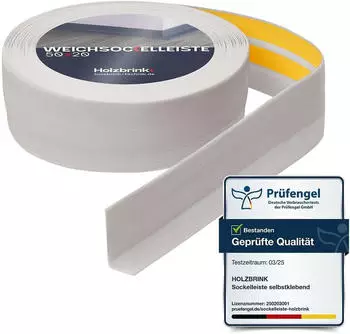 Holzbrink Weichsockelleiste selbstklebend PVC 50x20mm, 10m, Birke