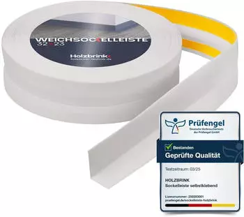 Holzbrink Weichsockelleiste selbstklebend PVC 32x23mm 20m Aschgrau (SW10476.3)