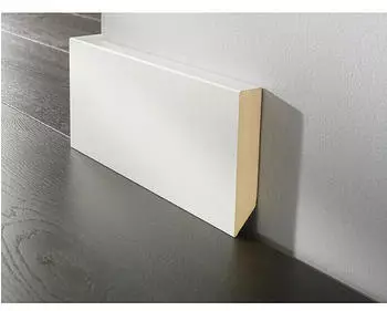 Logoclic Sockelleiste Weiß 260 cm x 17 mm x 70 mm MDF Weiß Eckig