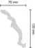 Decosa Greta G34 Stuckleiste Styropor weiß 75x120mm (6053)