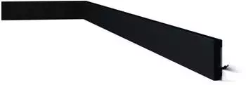NMC WALLSTYL Sockelleiste 58x13mm 2m Schwarz Matt HDPS (FT2 BLACK)