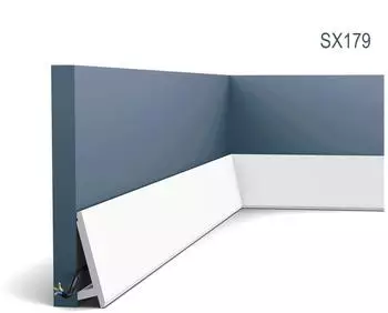 Orac Decor Modern Diagonal Fußleiste Polystyrol Weiß 200x9,7x2,9cm (SX179)
