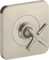 hansgrohe Fertigset Axor Citterio E UP-Absperrvtl. 120x120mm, brushed nickel