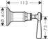 Axor Montreux Absperrventil Unterputz mit Hebelgriff edelstahl optic (16872800)