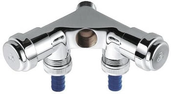GROHE Original WAS Doppelventil Einfach DN15 mit R&uuml;ckflussverhinderer chrom (41020000)