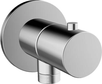 Hansa Wandanschlussbogen rund mit integrierter Absperrung chrom (51570173)