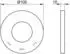 KEUCO IXMO Wandrosette rund 105mm, Messing schwarzchrom gebürstet (59556130091)