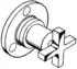 Hansgrohe Citterio Trio/Quattro Ab- und Umstellventil Unterputz Kreuzgriff Brushed Brass (39925950)