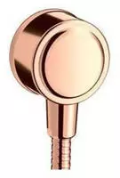 hansgrohe Fixfit Wandanschluss 16884300 mit R&uuml;ckflussverhinderer, polished red...