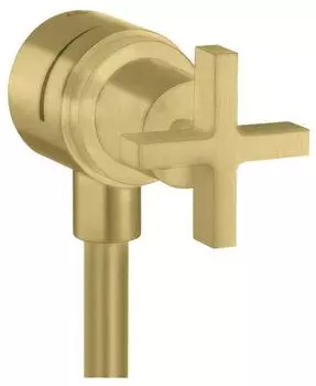 Hansgrohe AXOR Citterio Fixfit Stop Absperrventil mit Kreuzgriffen, geb&uuml;rstetes Messing (39883950)