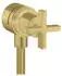 Hansgrohe AXOR Citterio Fixfit Stop Absperrventil mit Kreuzgriffen, gebürstetes Messing (39883950)