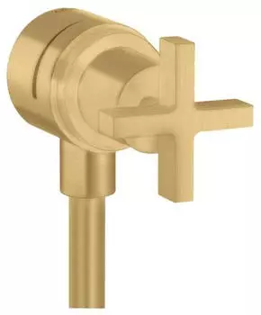 Hansgrohe AXOR Citterio Fixfit Stop Absperrventil mit Kreuzgriffen, Brushed Gold Optic (39883250)