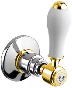 Sapho Antea Unterputzventil f&uuml;r 2 Verbraucher, Chrom/Gold (DEVIN102)