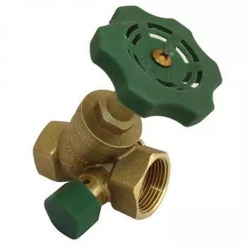 Kirchhoff Schr&auml;gsitzventil 3/4" IG mit Entleerung, Messing