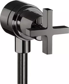 Hansgrohe AXOR Citterio Fixfit Stop Absperrventil Kreuzgriffe Polished Black Chrome (39883330)