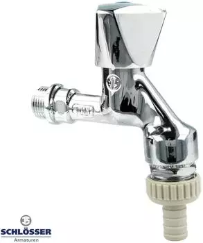 Schl&ouml;sser Auslaufventil DN15 1/2" mit Rohrbel&uuml;fter, poliert verchromt (17601550001)