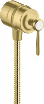 Hansgrohe Axor Montreux Fixfit Stop Absperrventil mit R&uuml;ckflussverhinderung, Hebel, Brushed Brass (16883950)