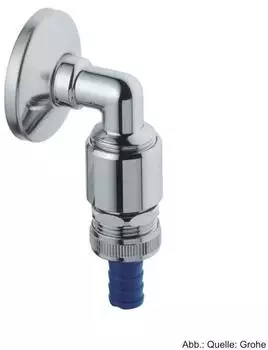 GROHE WAS-Schlauchanschlussbogen DN15 mit Rohrbel&uuml;fter, chrom (41126000)