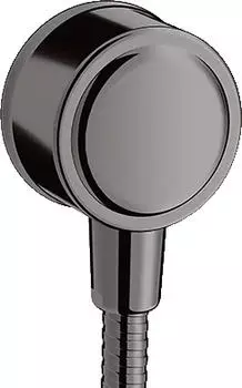 Hansgrohe Montreux FixFit Wandanschluss mit R&uuml;ckflussverhinderer, polished black chrome (16884330)