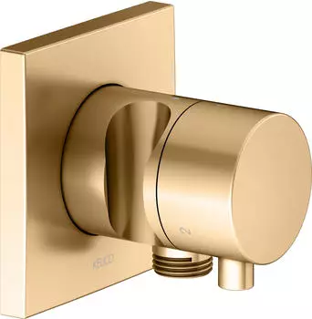 KEUCO IXMO Fertigmontageset Unterputz-3-Wege-Umstellventil, eckig, Schlauchanschluss/Brausehalter, messing geb&uuml;rstet (59548251202)