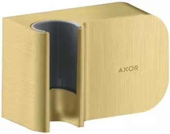 Hansgrohe Axor One Portereinheit Wandanschlussbogen mit integriertem Halter, geb&uuml;rstetes Messing (45723950)