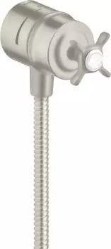 Hansgrohe AXOR Montreux Fixfit Absperrventil DN15 Kreuzgriff Edelstahl-Optik (16882800)