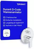 Duravit D-Code Einhebel-Wannenmischer Unterputz, Badarmaturen, DC5210018010, chrom