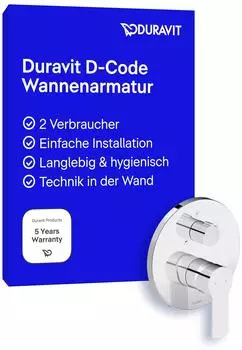 Duravit D-Code Wannenarmatur Unterputz, Keramikmischsystem, chrom (DC5210018010)