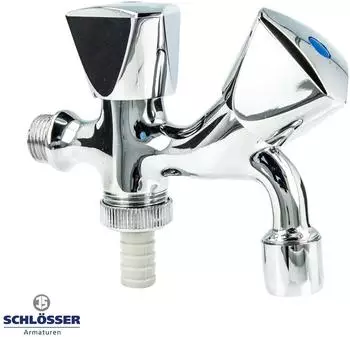 Schl&ouml;sser JS Waschger&auml;te-Kombiventil 1/2" verchromt (17771550001)
