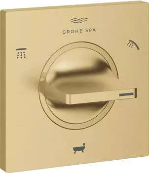 GROHE Allure 3-Wege-Umstellung Fertigmontageset cool sunrise geb&uuml;rstet (19590GN1)