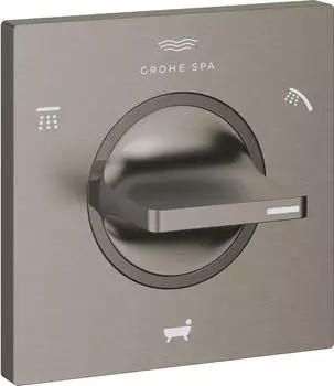 GROHE Allure 3-Wege-Umstellung Fertigmontageset hard graphite geb&uuml;rstet (19590AL1)