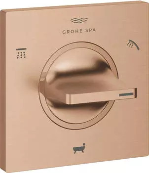 GROHE Allure 3-Wege-Umstellung Fertigmontageset warm sunset geb&uuml;rstet (19590DL1)