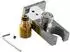 PaulGurkes Wandanschlussbogen mit Halter, Messing eckig verchromt (PGHP009)