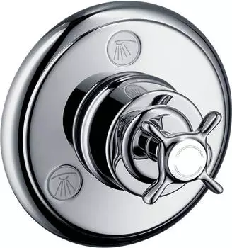 Hansgrohe AXOR Montreux Vierwege-Umstellventil Unterputz Kreuzgriff Edelstahl Optic (16830800)