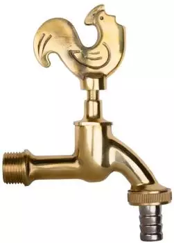 Boni-Shop Nostalgie Auslaufventil Gockel, Messing poliert, 1/2" (41797-04)