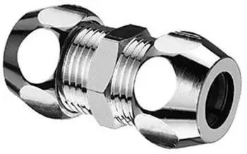 Schell Gerade-Doppel-Verschraubung Kupferrohr &Oslash; 10mm chrom (065290699)