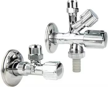 tecuro Kombi-Set Eckventil & WAS-Ventil 1/2 Zoll mit Formgriff (22209-Set)