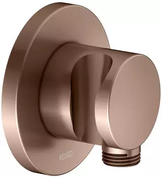 KEUCO IXMO Schlauchanschluss mit Brausehalter, Rosette rund, rotgold gebürstet (59592290001)